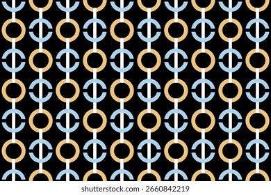 Seamless abstract geometric chain pattern. Vector Illustration.