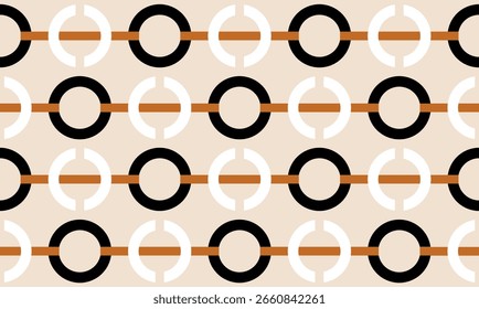 Patrón de cadena geométrica abstracta sin fisuras. Ilustración vectorial.