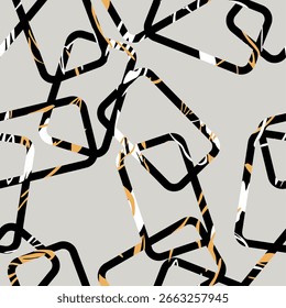 Seamless abstract geometric chain pattern. Vector Illustration.