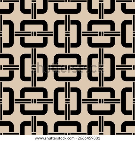 Seamless abstract geometric chain pattern. Vector Illustration.