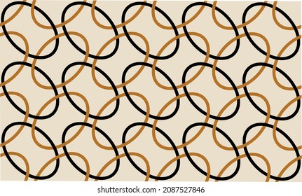 Seamless Abstract Geometric Chain Pattern.Vector Illustration.