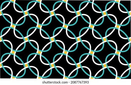 Seamless Abstract Geometric Chain Pattern.Vector Illustration.