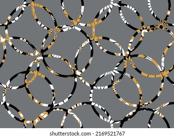 Seamless abstract geometric circles . Vector Illustration.