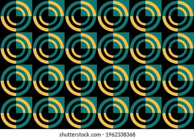 Seamless abstract geometric circular pattern. Vector design for fashion prints and backgrounds.
