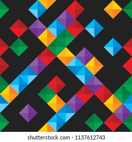 Seamless abstract geometric with colorful design