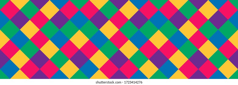 Seamless abstract geometric colorful vector pattern for continuous replicate.