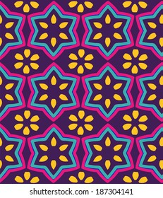 Seamless abstract geometric colorful vector pattern background 