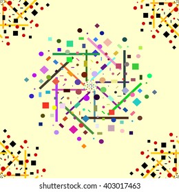 Seamless abstract geometric colorful vector pattern for continuous replicate. Vector eps10 illustration