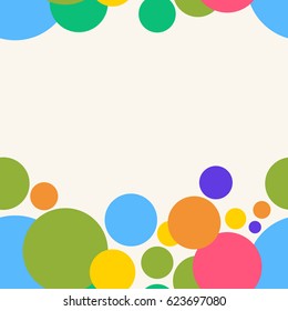 Seamless abstract geometric colorful vector pattern for continuous replicate. Color circle composition. Vector illustration.