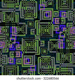 Seamless abstract geometric decorative squares background