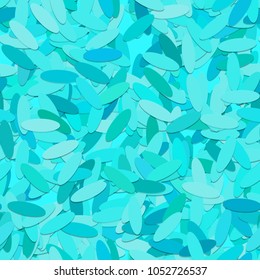 Seamless abstract geometric ellipse pattern background - vector design from ovals in light blue tones with shadow effect