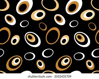 Seamless abstract geometric ellipses pattern. Vector Illustration.
