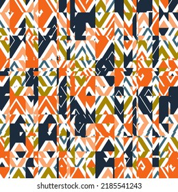 Seamless abstract geometric ethnic pattern. trendy modern decorative pattern on background. for tile, template, poster, paper, banner, fabric, textile, marble, scarf, bandana, digital print
