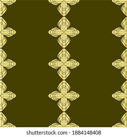 Seamless abstract Geometric floral pattern with stripes. Vintage ornament for wallpaper, printing on the packaging paper, textiles. Vector
