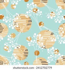Motif floral géométrique abstrait harmonieux. Illustration vectorielle.