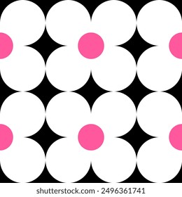 Seamless abstract geometric floral pattern. Vector Illustration.