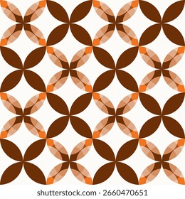 Seamless abstract geometric floral pattern. Vector Illustration.