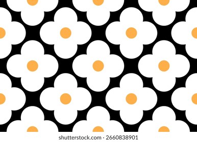 Patrón floral geométrico abstracto sin fisuras. Ilustración vectorial.