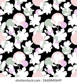 Patrón floral geométrico abstracto sin fisuras. Ilustración vectorial.