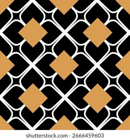 Seamless abstract geometric floral pattern. Vector Illustration.