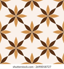 Seamless abstract geometric floral pattern. Vector Illustration.