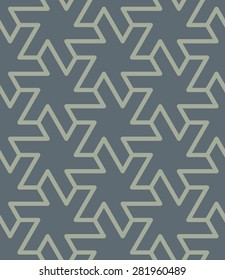 Seamless Abstract Geometric Flowers Background Pattern