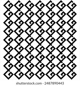 Seamless abstract geometric G letter design pattern. Used for design surfaces, fabrics, textiles.