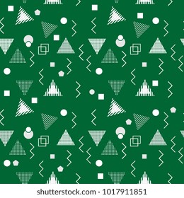 Seamless abstract geometric green background. Future modern art pattern.