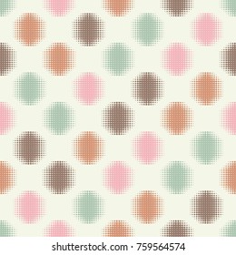 Seamless abstract geometric halftone pattern. Dots texture. Textile rapport.