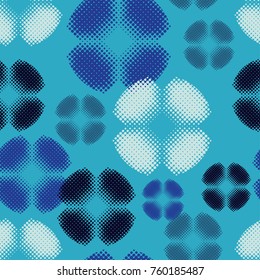 Seamless abstract geometric halftone pattern. Dots texture. Textile rapport.