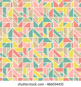 Seamless abstract geometric hand drawn pattern
