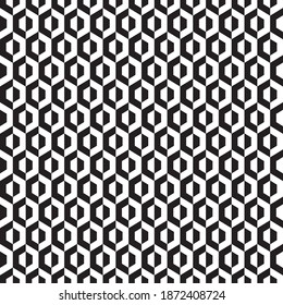 Seamless abstract geometric hexagonal op art pattern