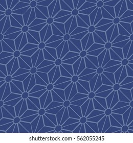 Seamless abstract geometric hexagonal stars and dots pattern