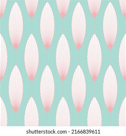 Seamless abstract geometric leaves.Vector Illustration.