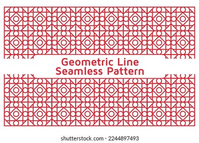 Nahtlose Muster der abstrakten geometrischen Linie. Vektorgrafik.
