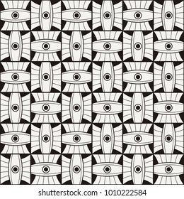 Seamless abstract geometric mosaic pattern. Vector background