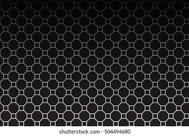 seamless abstract geometric octagon and square background vector gray and black gradient