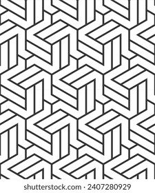 Seamless abstract geometric pattern in 3D style