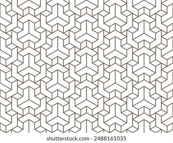 Seamless abstract geometric pattern in 3D style