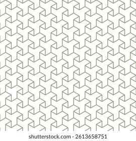 Seamless abstract geometric pattern in 3D style