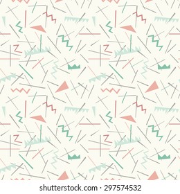Seamless abstract geometric pattern in 90s simple style 3