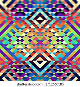 Seamless abstract geometric pattern. Aztec ornament. Vector image.