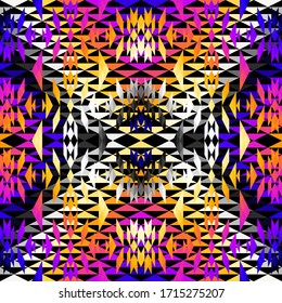 Seamless abstract geometric pattern. Aztec ornament. Vector image.