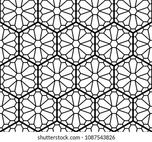 Seamless abstract geometric pattern based on Kumiko ornament