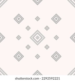 Patrón geométrico abstracto sin fisuras en colores blanco y negro Ilustración decorativa étnica con ornamentos geométricos para tela, fondo, diseño de superficie, embalaje Vector