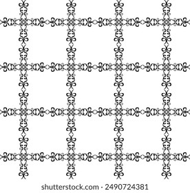 Nahtloses abstraktes geometrisches Muster in Schwarz auf weißem Hintergrund