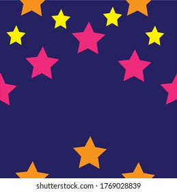 seamless abstract geometric pattern with bright stars on a dark background
