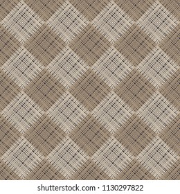 Seamless abstract geometric pattern. Brown floor with wooden texture. Texture patchwork. Textile rapport.