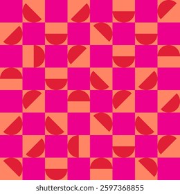 Seamless abstract geometric pattern. Checkered ornament