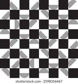 Seamless abstract geometric pattern. Chessboard ornament